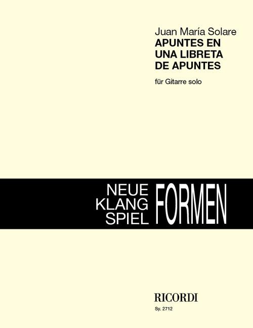 Apuntes en una libreta de apuntes - Zwölf Nänien für Gitarre -  noty pro klasickou kytaru